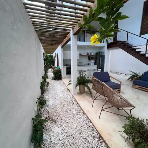 Jardim integrado a casa